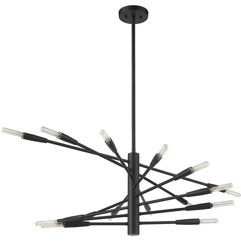 Ascension 16 Light 32 inch Matte Black Chandelier Ceiling Light