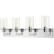 Savannah 4 Light 31.5 inch Chrome Vanity Wall Light