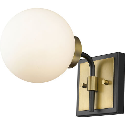 Parsons 1 Light 6 inch Matte Black and Olde Brass Wall Sconce Wall Light