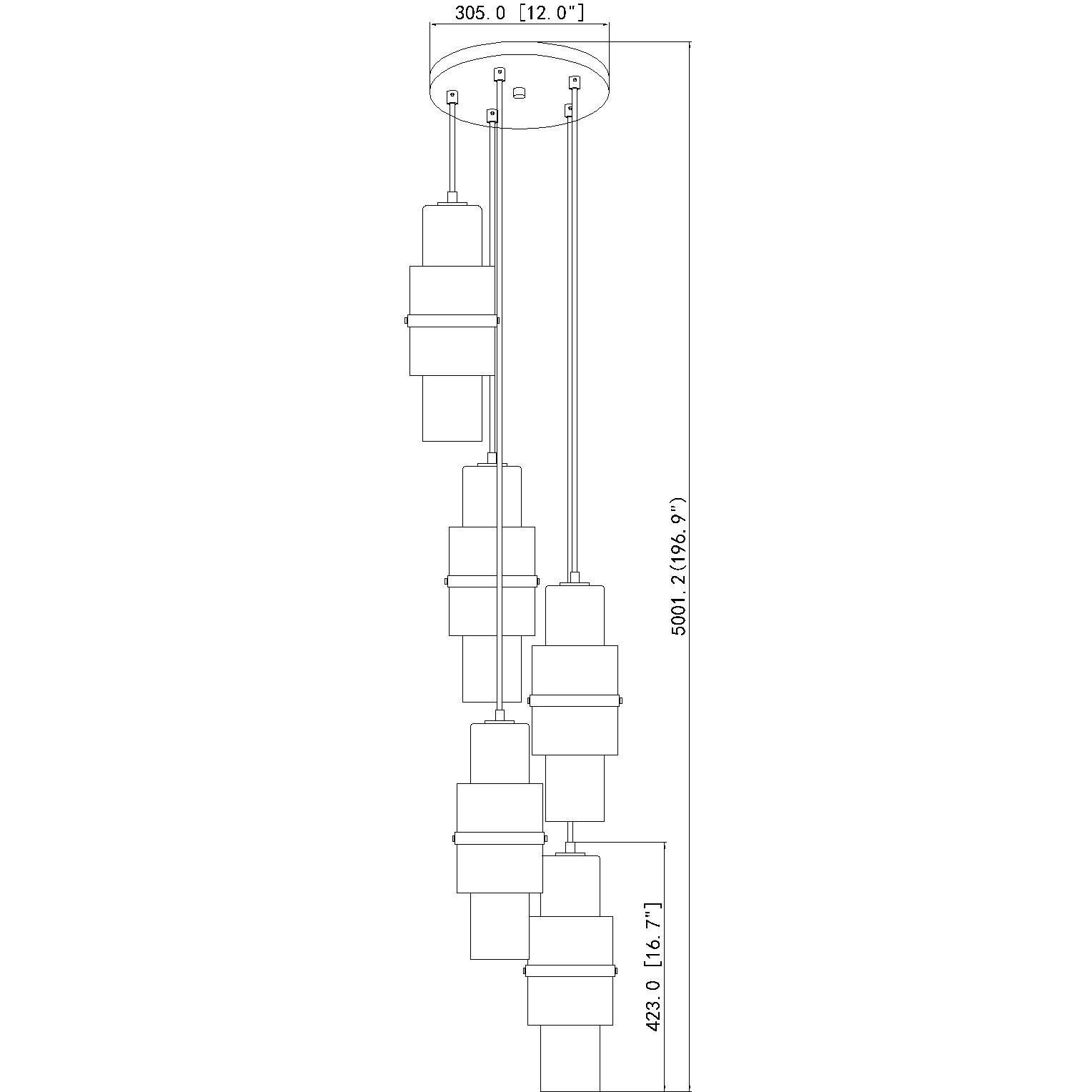 Cayden 5 Light 12 inch Brushed Nickel Chandelier Ceiling Light
