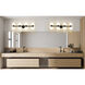 Artemis 8 Light 35 inch Matte Black Vanity Wall Light
