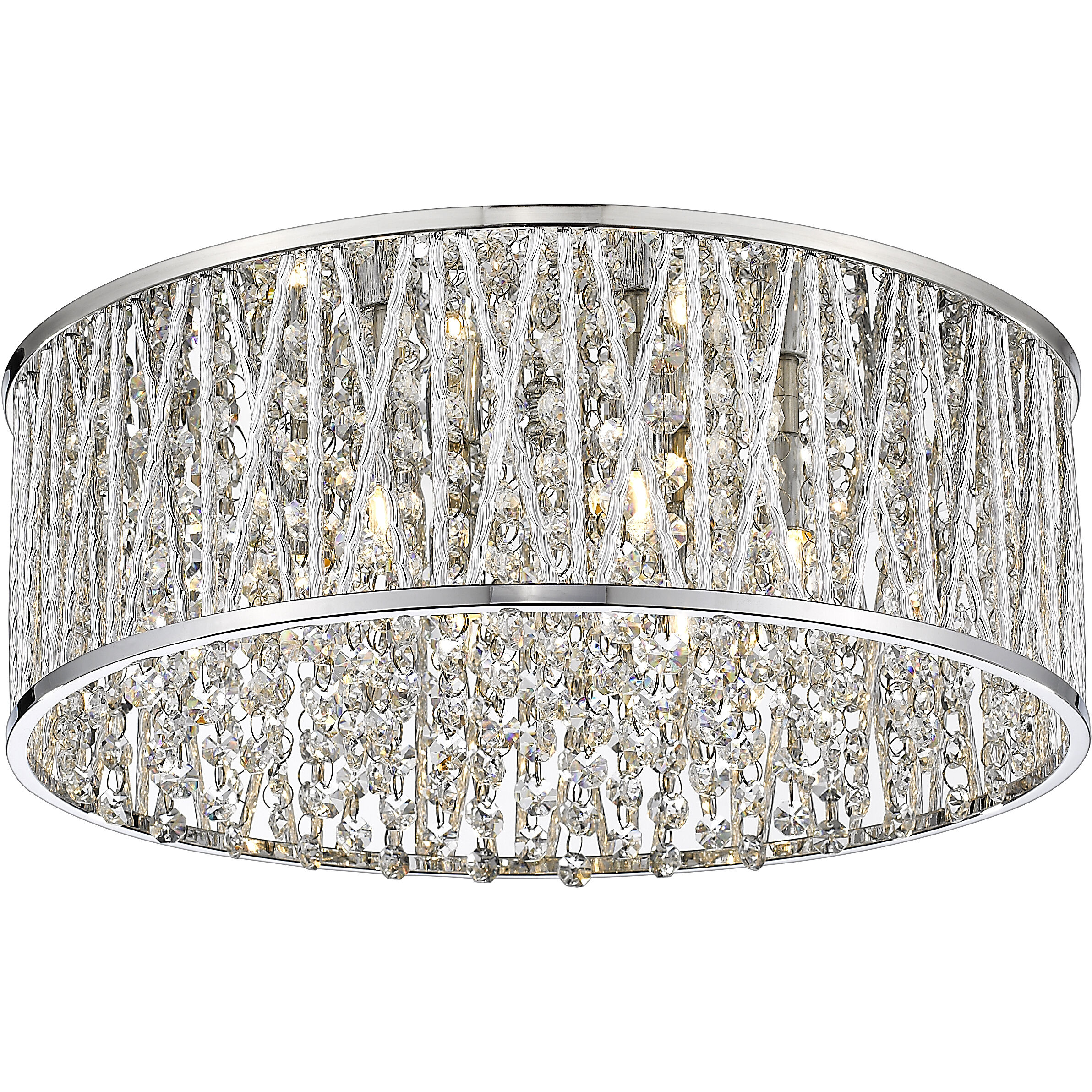 Terra 6 Light 15.75 inch Chrome Flush Mount Ceiling Light in 5.5