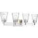 Lyna 4 Light 30.5 inch Brushed Nickel Vanity Wall Light