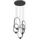 Saros LED 18.25 inch Matte Black Chandelier Ceiling Light