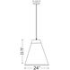 Eaton 1 Light 24 inch Matte Black Pendant Ceiling Light