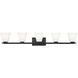 Annalise 5 Light 42 inch Matte Black Vanity Wall Light