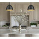 Vega 1 Light 8 inch Matte Black Pendant Ceiling Light