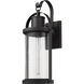 Roundhouse 1 Light 24.75 inch Black Outdoor Wall Light