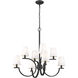 Cordelia 8 Light 29.25 inch Matte Black Chandelier Ceiling Light