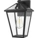 Talbot 1 Light 13.25 inch Black Outdoor Wall Light in Clear Beveled Glass