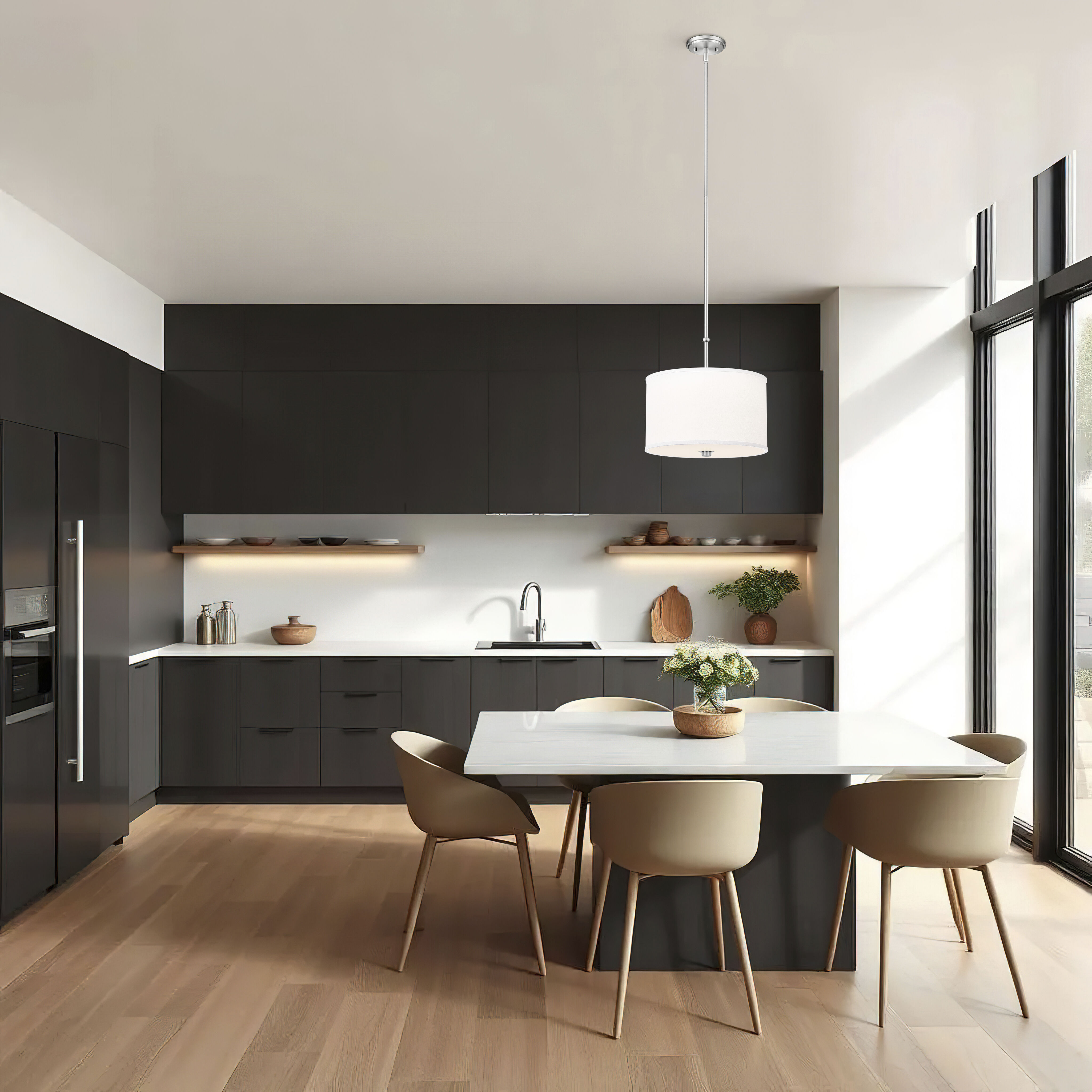 Linden Pendant Ceiling Light in Brushed Nickel