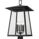 Rainer 6 Light 30 inch Black Outdoor Post Mounted Fixture in G9