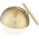 Realm Sphere 1 Light 10.75 inch Modern Gold Pendant Ceiling Light