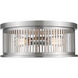 Camellia 3 Light 16 inch Brushed Nickel Flush Mount Ceiling Light in Brushed Nickel Steel