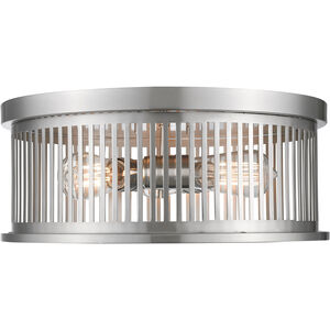 Camellia 3 Light 16 inch Brushed Nickel Flush Mount Ceiling Light in Brushed Nickel Steel