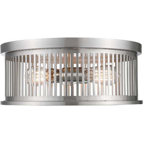 Camellia 3 Light 16 inch Brushed Nickel Flush Mount Ceiling Light in Brushed Nickel Steel