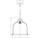 Burren 1 Light 12.25 inch Bronze and Brass Pendant Ceiling Light