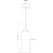Monty 1 Light 5.25 inch Brushed Nickel Pendant Ceiling Light
