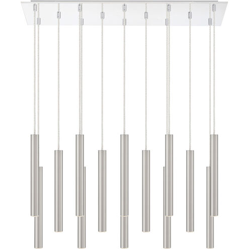Forest LED 9.75 inch Chrome Chandelier Ceiling Light in Brushed Nickel Steel, 37, 14