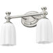 Orion 2 Light 13.75 inch Brushed Nickel Bath Vanity Light Wall Light