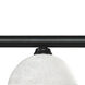 Riviera 3 Light 56.5 inch Matte Black Billiard Ceiling Light in White Linen Glass