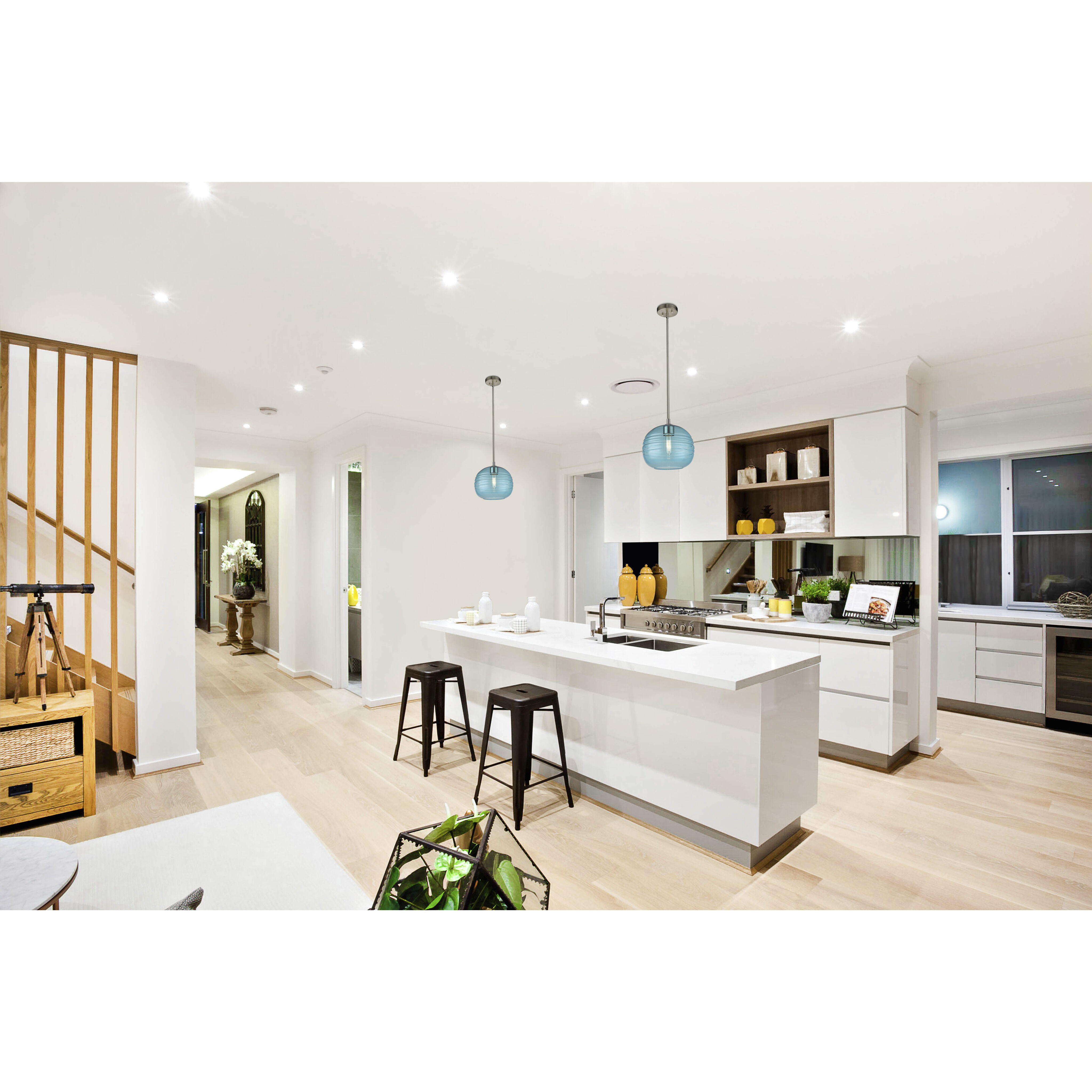 Harmony 1 Light 10 inch Brushed Nickel Pendant Ceiling Light