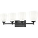 Oren 4 Light 31 inch Matte Black Bath Vanity Light Wall Light