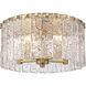 Glacier 5 Light 16.75 inch Modern Gold Flush Mount Ceiling Light
