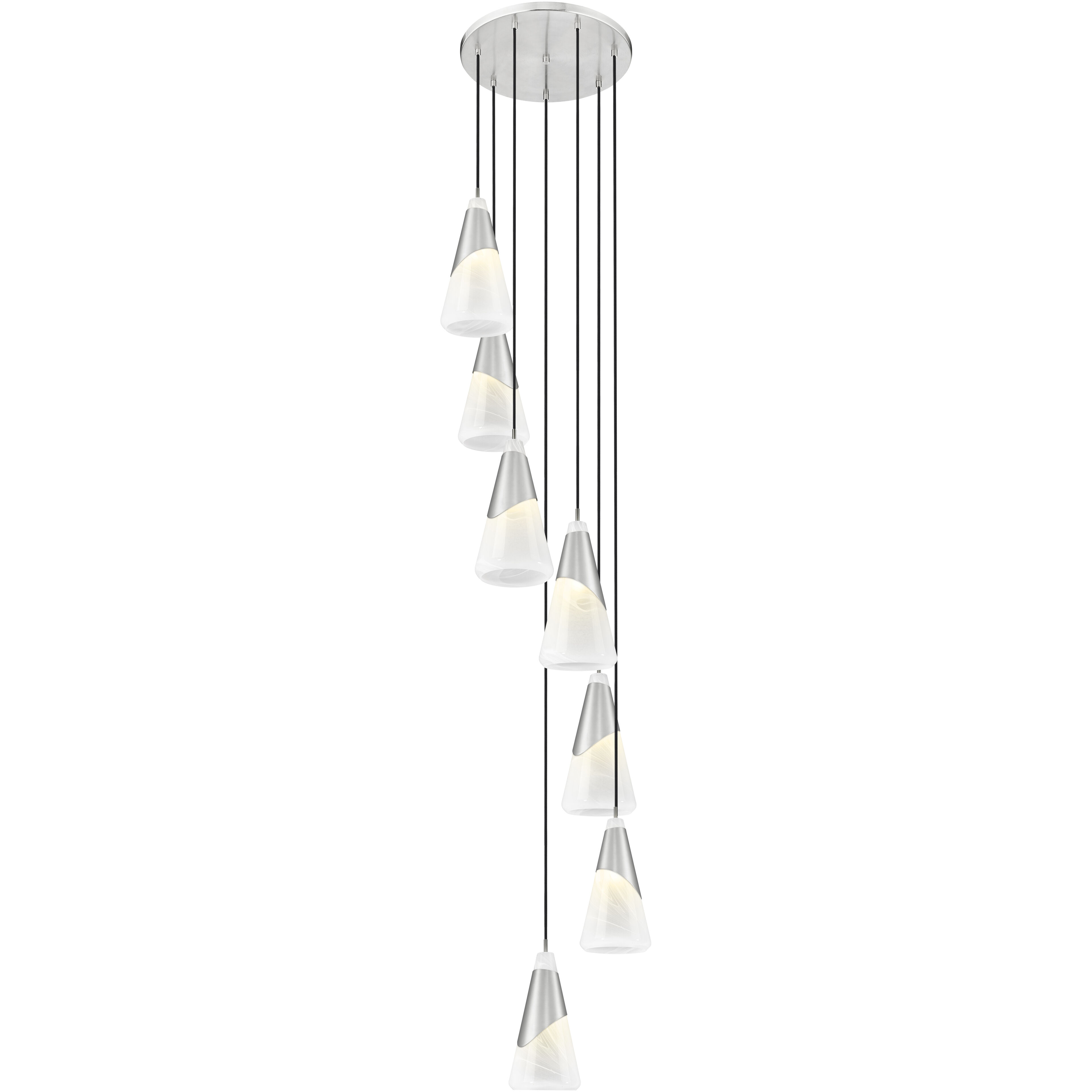 Aimie 7 Light 18 inch Brushed Nickel Chandelier Ceiling Light