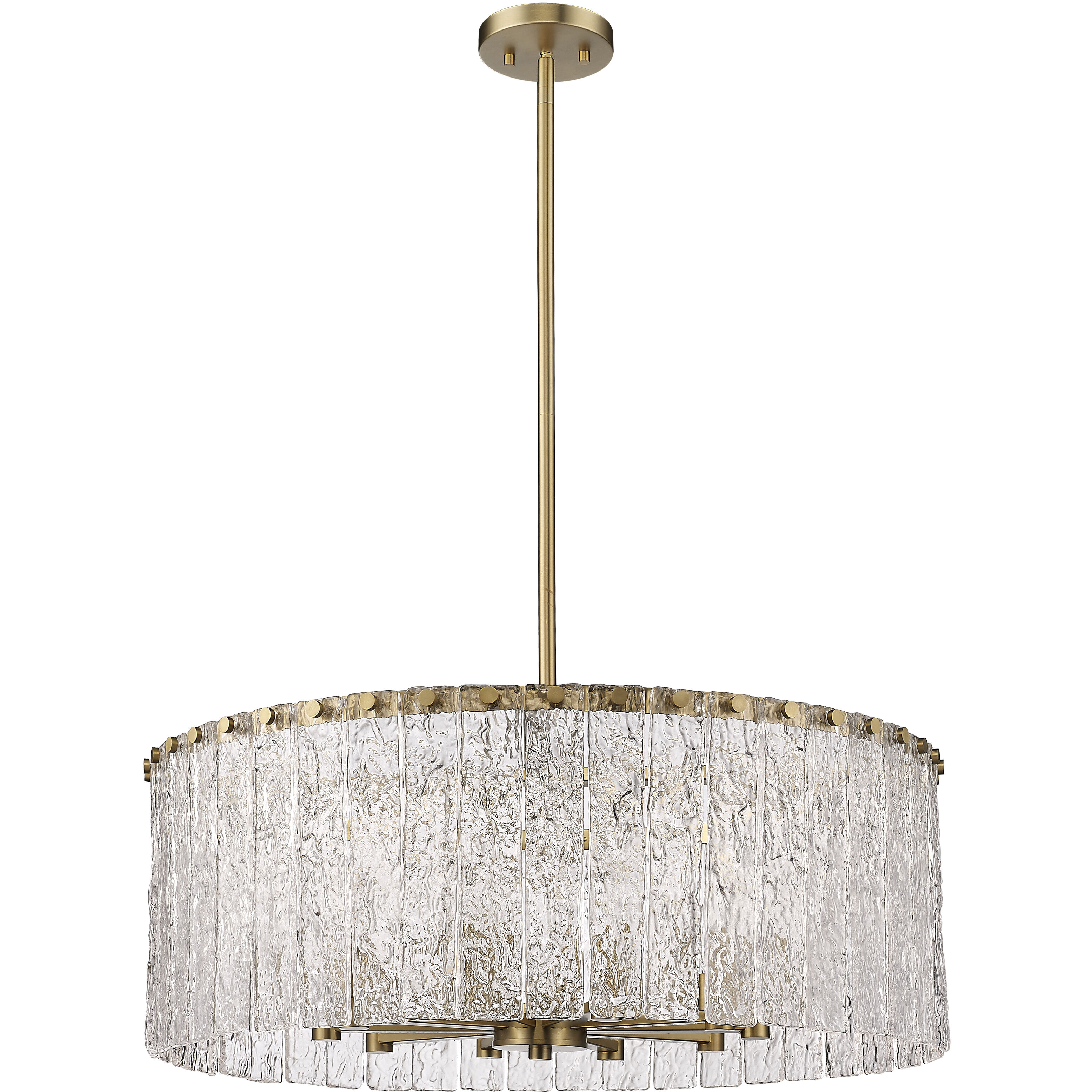Glacier 10 Light 26.75 inch Modern Gold Chandelier Ceiling Light