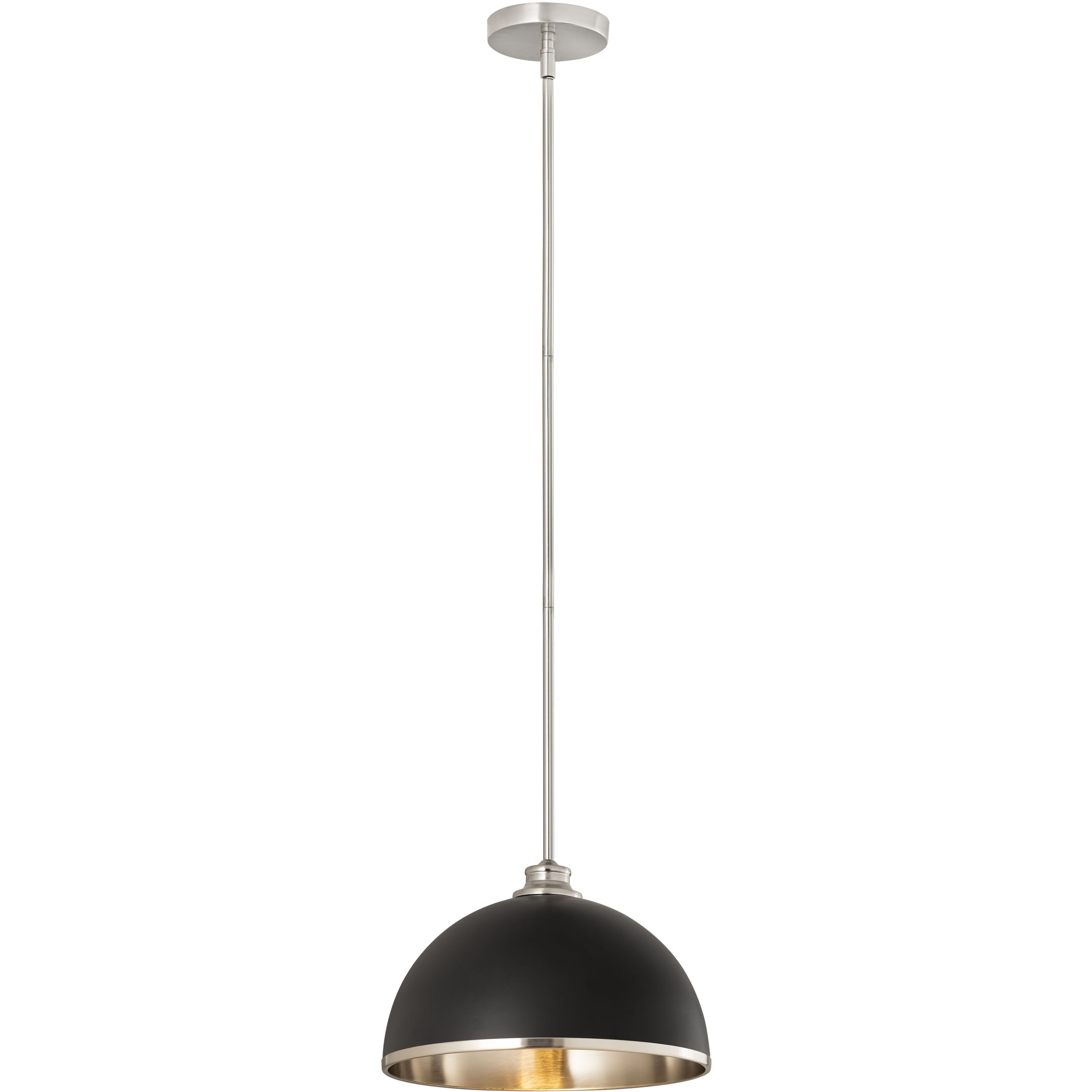 Landry 1 Light 14 inch Matte Black and Brushed Nickel Pendant Ceiling Light