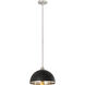 Landry 1 Light 14 inch Matte Black and Brushed Nickel Pendant Ceiling Light