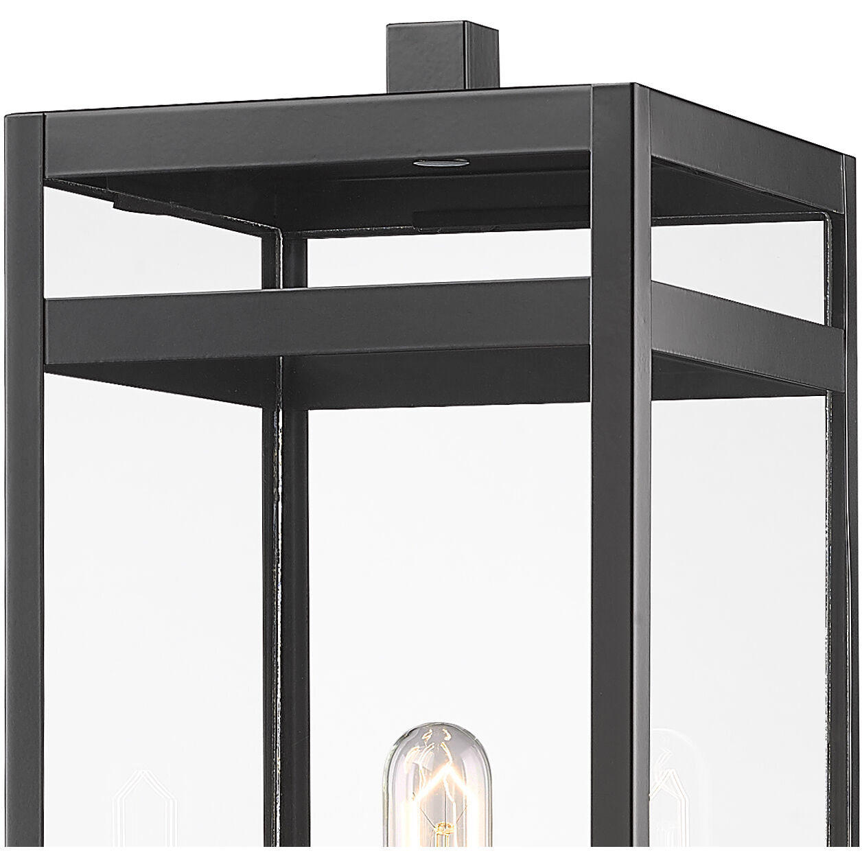Nuri 1 Light 115.5 inch Black Outdoor Post Mounted Fixture