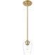 Joliet Pendant Ceiling Light in Burnished Brass