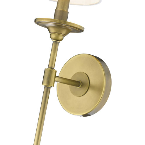 Emily 1 Light 5.5 inch Rubbed Brass Wall Sconce Wall Light