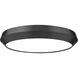 Quasars LED 20 inch Matte Black Flush Mount Ceiling Light