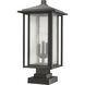 Aspen 3 Light 23.5 inch Oil Rubbed Bronze Outdoor Pier Mounted Fixture