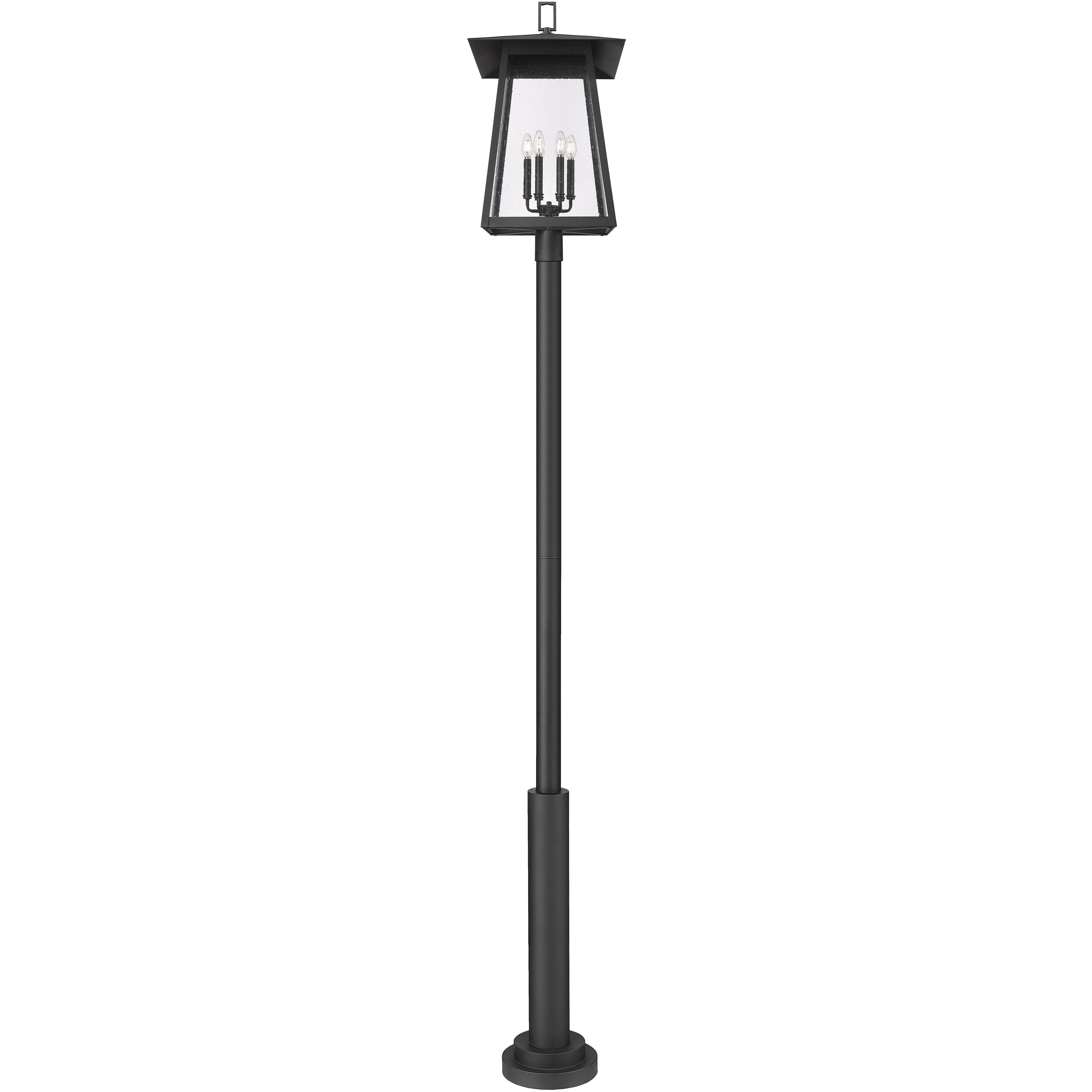 Rainer 6 Light 126 inch Black Outdoor Post Mounted Fixture in G9