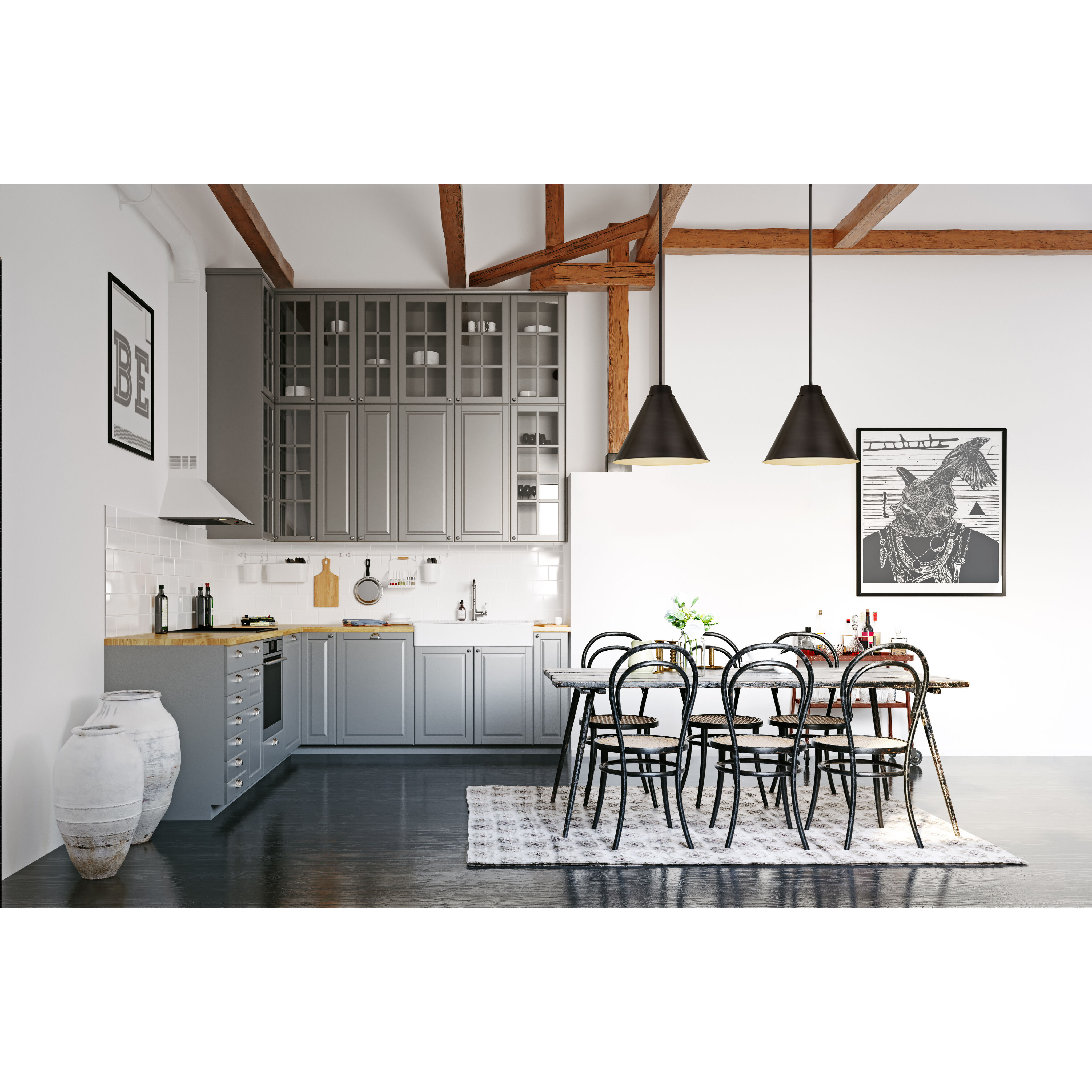 Eaton 1 Light 18 inch Bronze Plate Pendant Ceiling Light