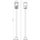 Hartwell 5 Light 119.25 inch Sand Black Outdoor Post Mounted Fixture