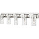 Fontaine 5 Light 44 inch Polished Nickel Vanity Wall Light