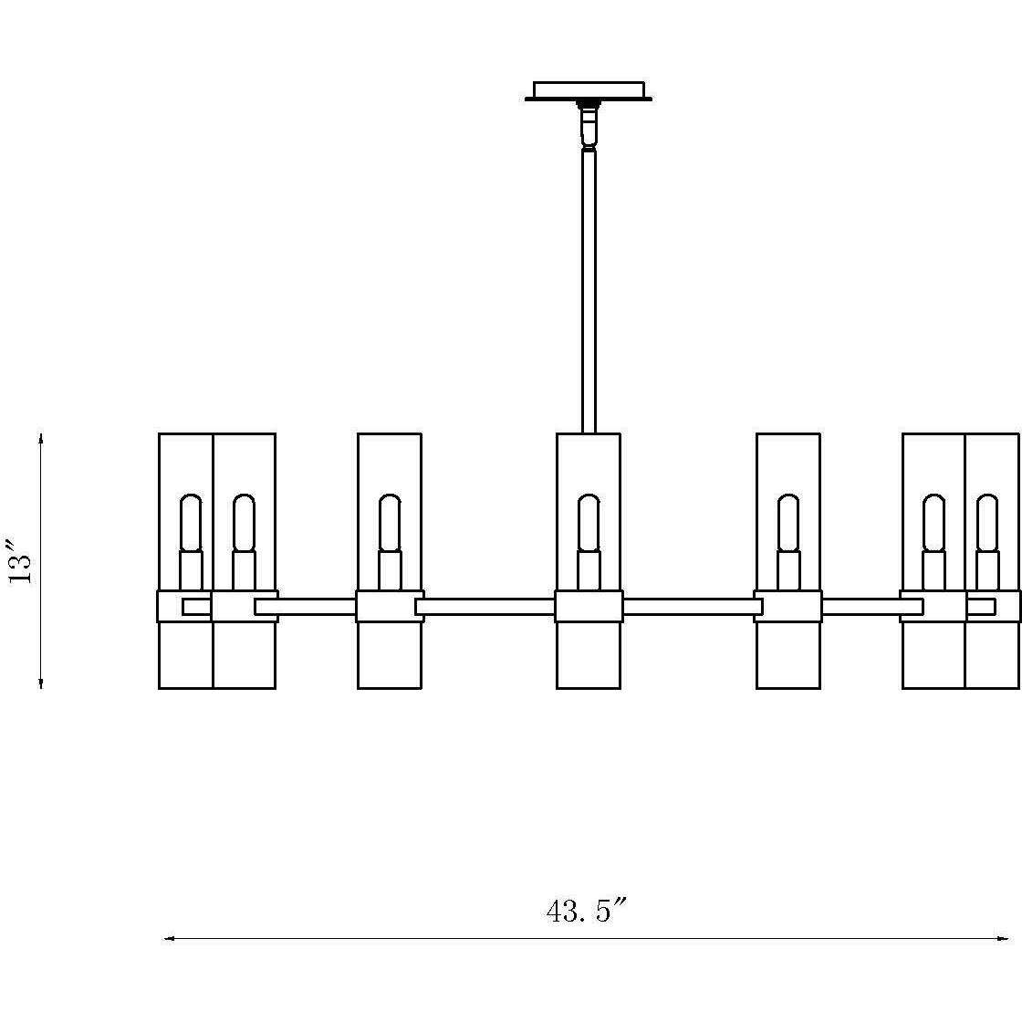 Datus 12 Light 43.5 inch Rubbed Brass Chandelier Ceiling Light