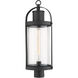Roundhouse 1 Light 25 inch Black Outdoor Post Mount Fixture in 8