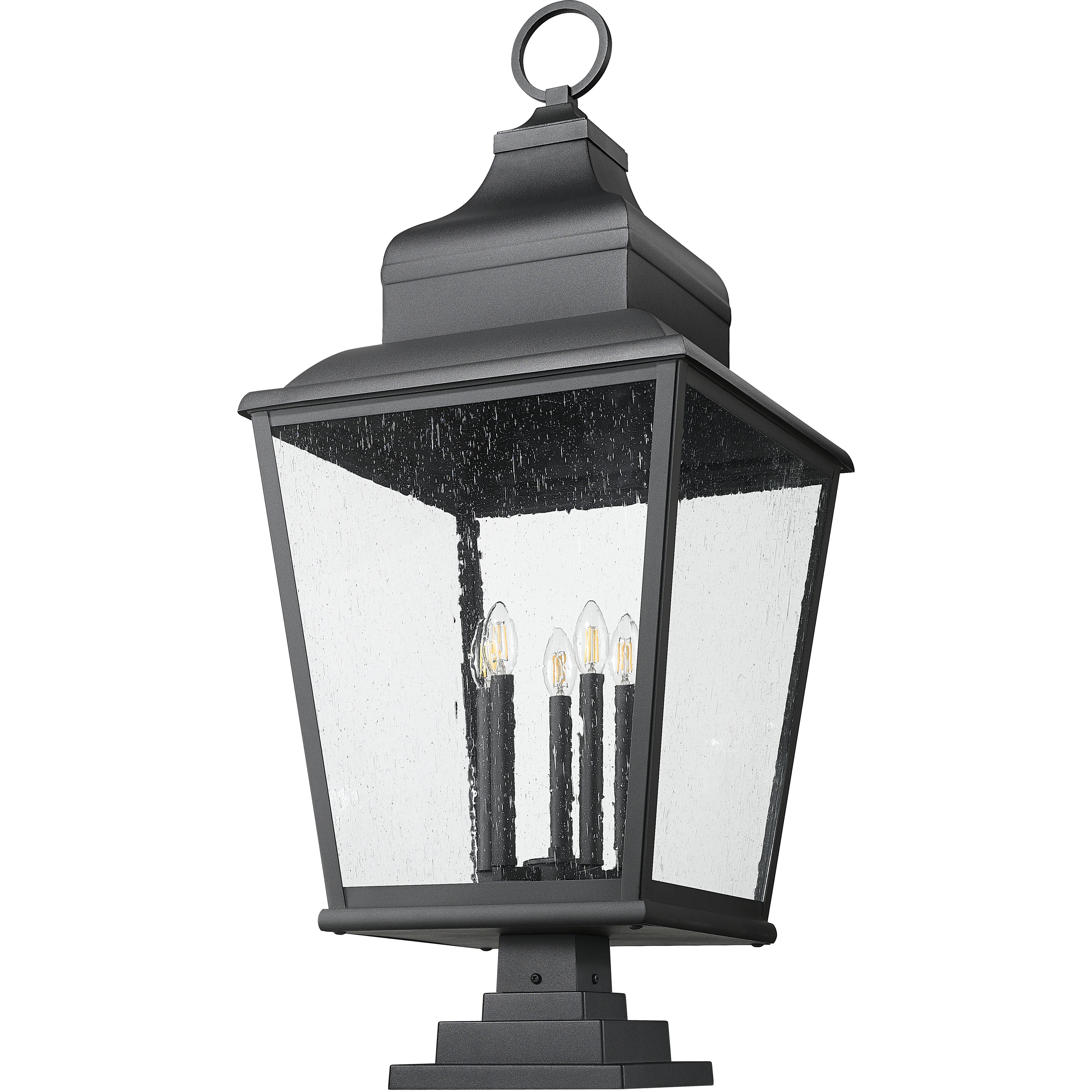 Raphael 5 Light 42.75 inch Sand Black Outdoor Pier Mounted Fixture in Soft Sand Black