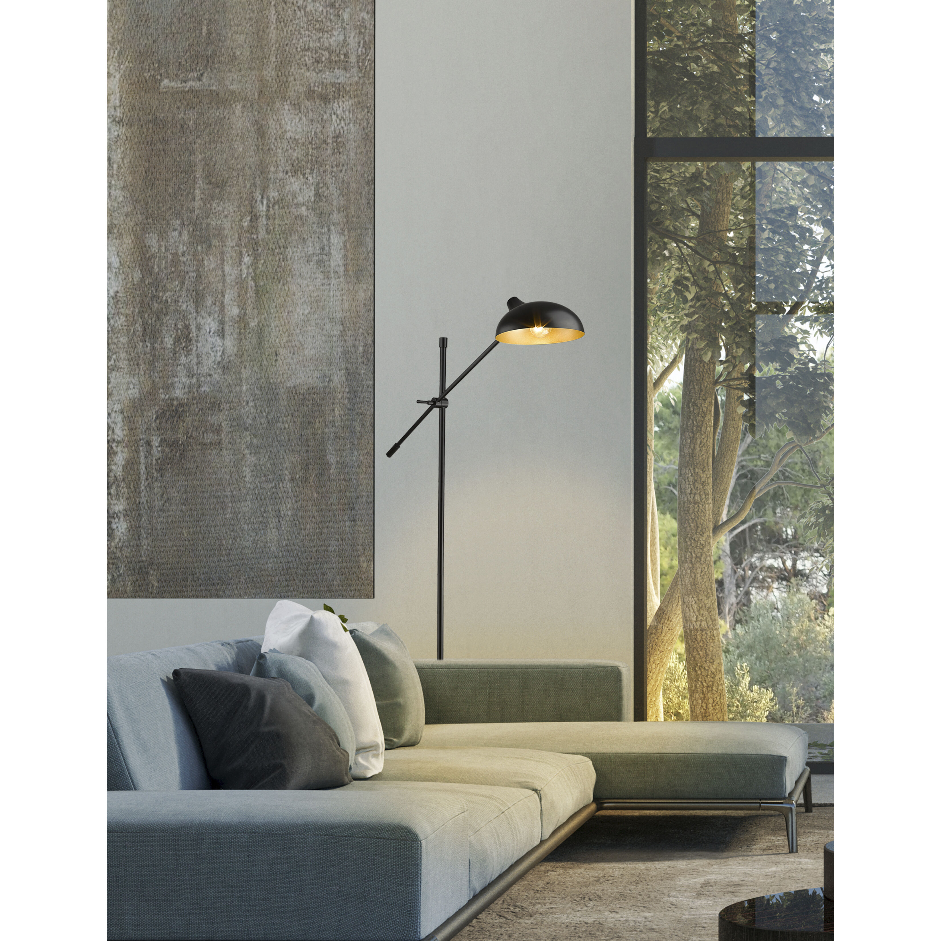 Bellamy 52 inch 100.00 watt Matte Black Floor Lamp Portable Light