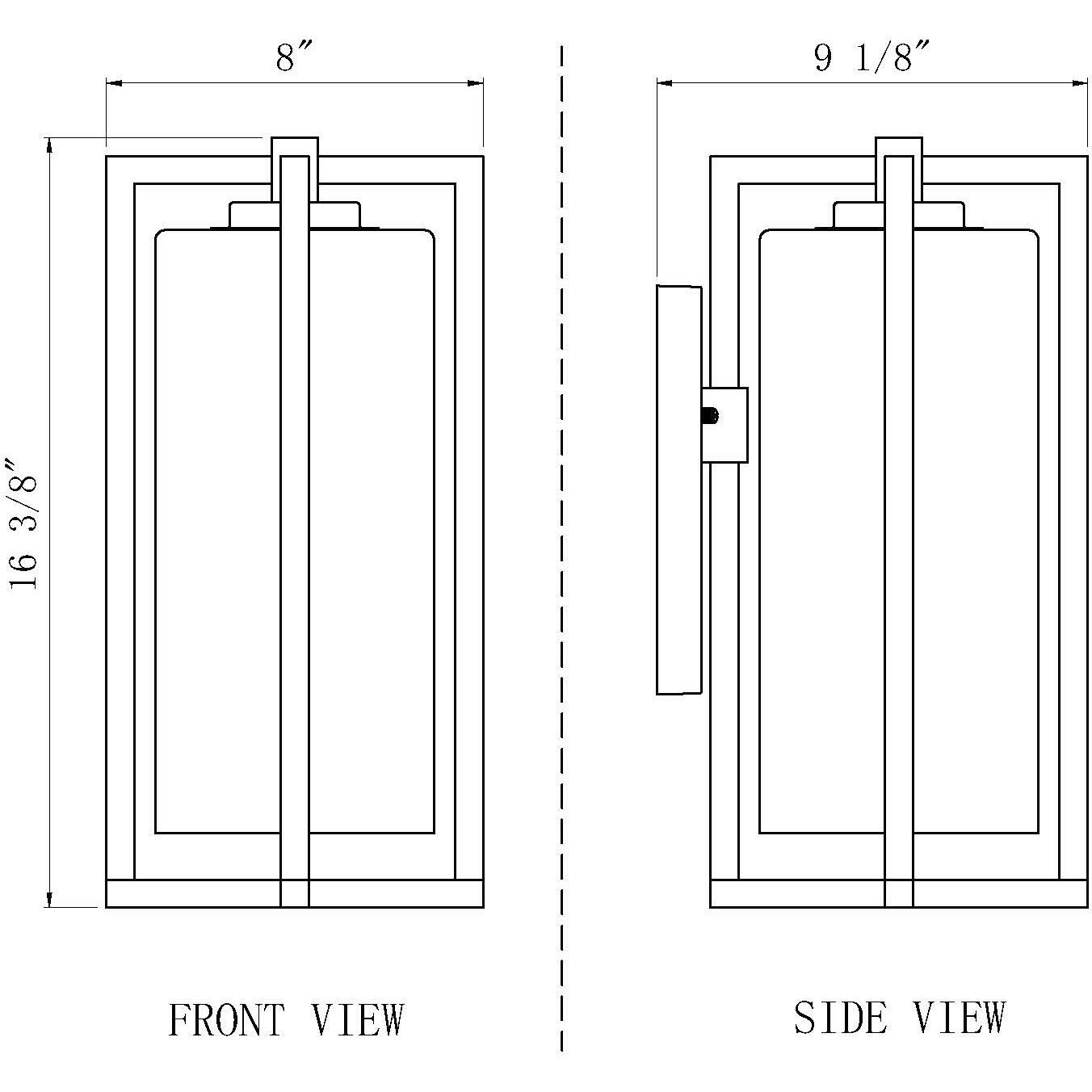 Aura Outdoor Wall Light in Black, G9
