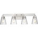Lyna 4 Light 30.5 inch Brushed Nickel Vanity Wall Light