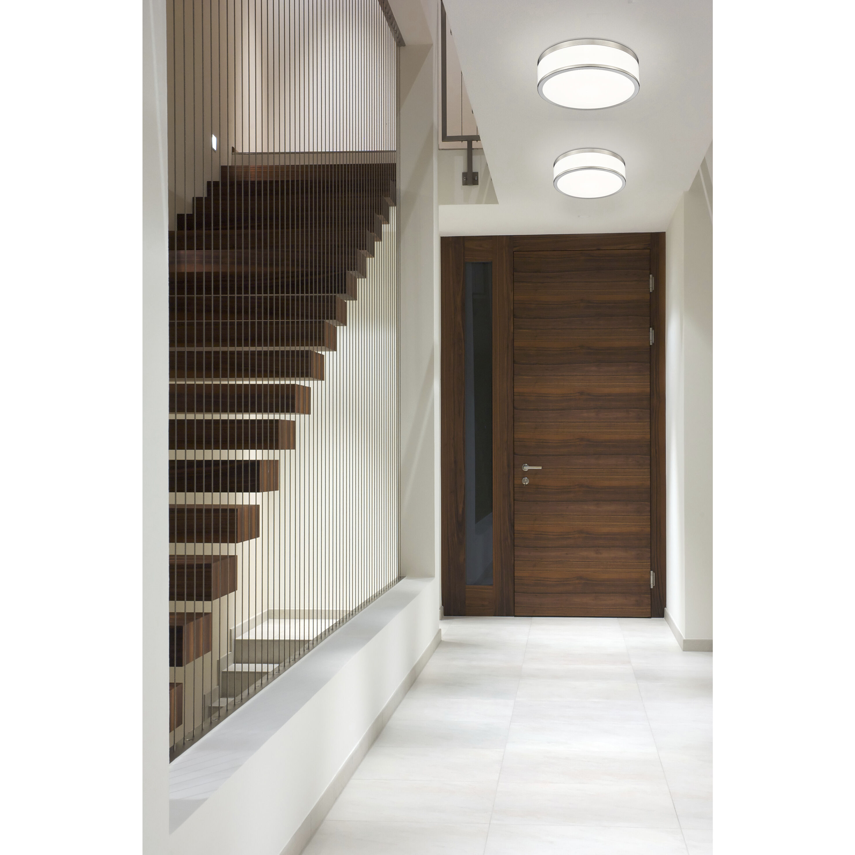 Ballord LED 12 inch Brushed Nickel Flush Mount Ceiling Light