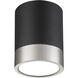 Algar LED 6 inch Matte Black and Brushed Nickel Flush Mount Ceiling Light