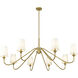 Gianna 8 Light 60.25 inch Modern Gold Chandelier Ceiling Light